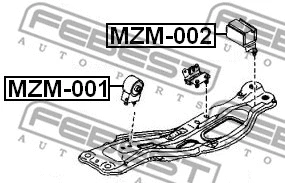 MZM-002 FEBEST Подвеска, двигатель (фото 2)