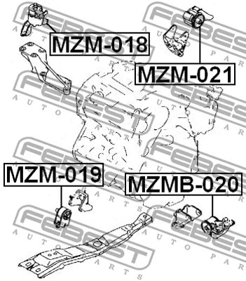 MZM-018 FEBEST Подвеска, двигатель (фото 2)
