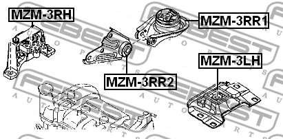 MZM-3LH FEBEST Подвеска, двигатель (фото 2)