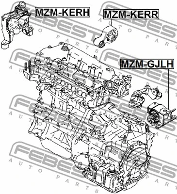 MZM-KERR FEBEST Подвеска, двигатель (фото 2)