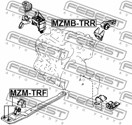 MZM-TRF FEBEST Подвеска, двигатель (фото 2)