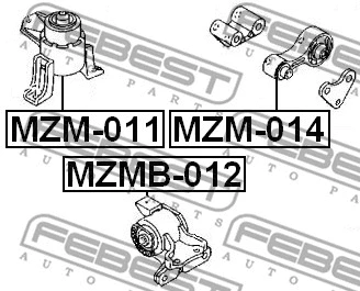MZMB-012 FEBEST Подвеска, двигатель (фото 2)