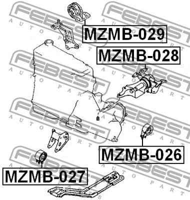 MZMB-027 FEBEST Подвеска, двигатель (фото 2)