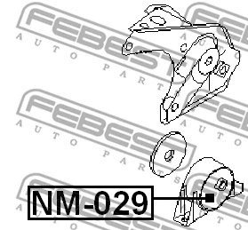 NM-029 FEBEST Подвеска, двигатель (фото 2)