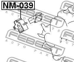 NM-039 FEBEST Подвеска, двигатель (фото 2)