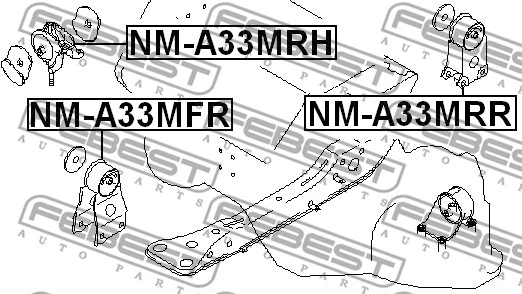 NM-A33MRR FEBEST Подвеска, двигатель (фото 2)