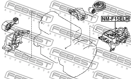 NM-F15ELH FEBEST Подвеска, двигатель (фото 2)