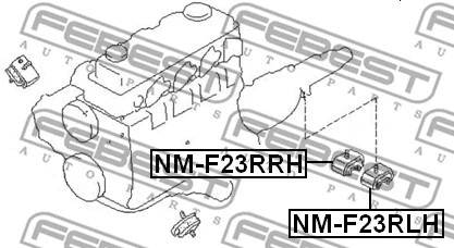 NM-F23RRH FEBEST Подвеска, двигатель (фото 2)