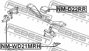 NM-WD21MRH FEBEST Подвеска, двигатель (фото 2)