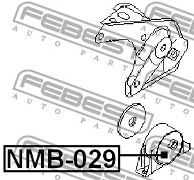 NMB-029 FEBEST Подвеска, двигатель (фото 2)