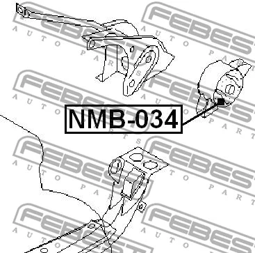 NMB-034 FEBEST Подвеска, двигатель (фото 2)