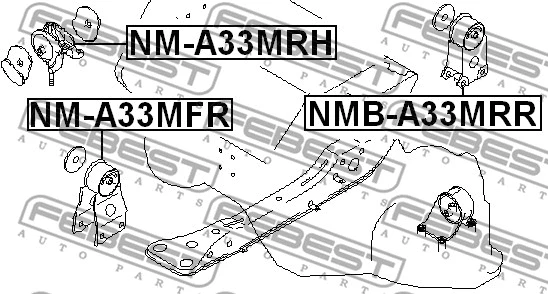 NMB-A33MRR FEBEST Подвеска, двигатель (фото 2)