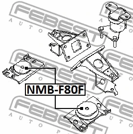 NMB-F80F FEBEST Подвеска, двигатель (фото 2)