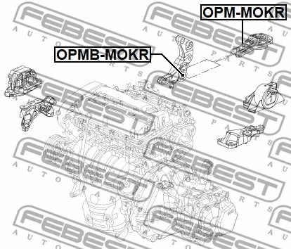 OPM-MOKR FEBEST Подвеска, двигатель (фото 1)