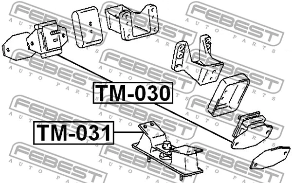 TM-031 FEBEST Подвеска, двигатель (фото 2)
