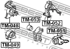 TM-049 FEBEST Подвеска, двигатель (фото 2)