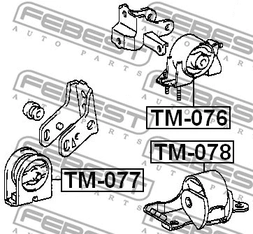 TM-076 FEBEST Подвеска, двигатель (фото 2)