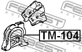 TM-104 FEBEST Подвеска, двигатель (фото 2)