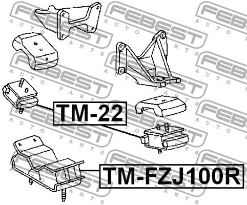 TM-22 FEBEST Подвеска, двигатель (фото 2)