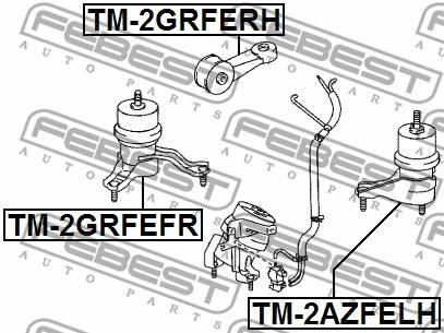 TM-2GRFEFR FEBEST Подвеска, двигатель (фото 2)