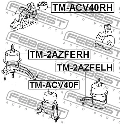TM-ACV40RH FEBEST Подвеска, двигатель (фото 2)