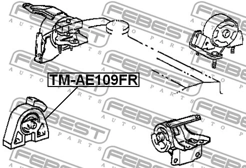 TM-AE109FR FEBEST Подвеска, двигатель (фото 2)