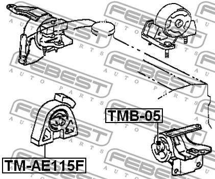 TM-AE115F FEBEST Подвеска, двигатель (фото 2)