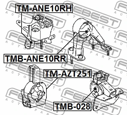 TM-ANE10RH FEBEST Подвеска, двигатель (фото 2)