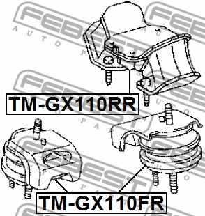 TM-GX110FR FEBEST Подвеска, двигатель (фото 2)