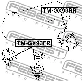 TM-GX93FR FEBEST Подвеска, двигатель (фото 2)