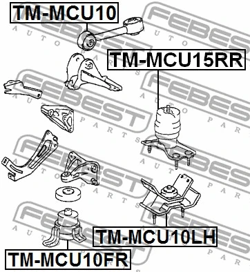 TM-MCU10 FEBEST Подвеска, двигатель (фото 2)