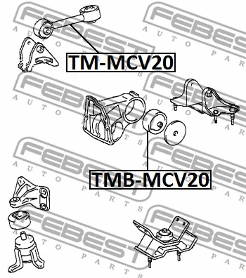 TM-MCV20 FEBEST Подвеска, двигатель (фото 2)
