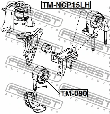 TM-NCP15LH FEBEST Подвеска, двигатель (фото 2)