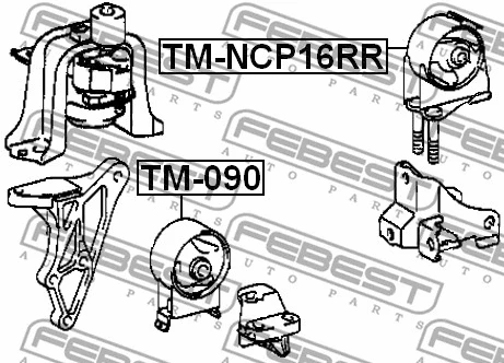 TM-NCP16RR FEBEST Подвеска, двигатель (фото 2)