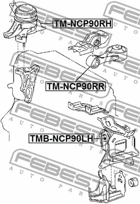 TM-NCP90RH FEBEST Подвеска, двигатель (фото 2)