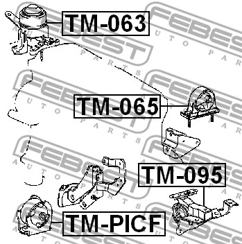 TM-PICF FEBEST Подвеска, двигатель (фото 2)