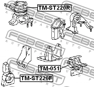 TM-ST220R FEBEST Подвеска, двигатель (фото 2)