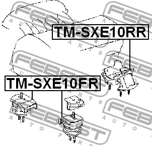 TM-SXE10FR FEBEST Подвеска, двигатель (фото 2)