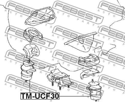 TM-UCF30 FEBEST Подвеска, двигатель (фото 2)