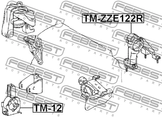 TM-ZZE122R FEBEST Подвеска, двигатель (фото 2)