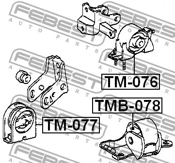 TMB-078 FEBEST Подвеска, двигатель (фото 2)