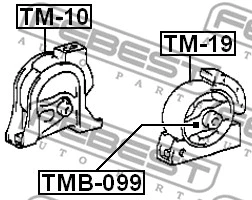 TMB-099 FEBEST Подвеска, двигатель (фото 2)