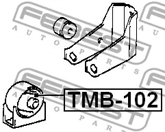 TMB-102 FEBEST Подвеска, двигатель (фото 2)