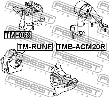 TMB-ACM20R FEBEST Подвеска, двигатель (фото 2)