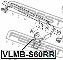 VLMB-S60RR FEBEST Подвеска, двигатель (фото 2)