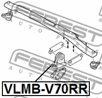 VLMB-V70RR FEBEST Подвеска, двигатель (фото 2)