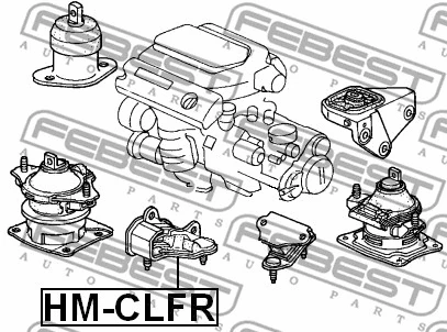 HM-CLFR FEBEST Подвеска, автоматическая коробка передач (фото 2)