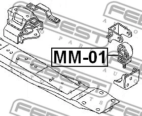 MM-01 FEBEST Подвеска, раздаточная коробка (фото 2)