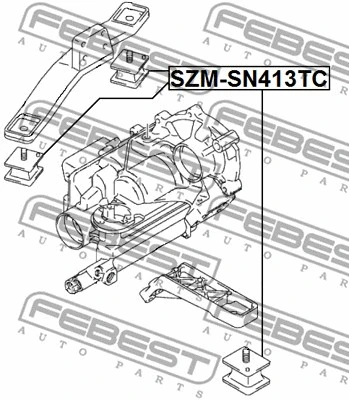 SZM-SN413TC FEBEST Подвеска, раздаточная коробка (фото 2)