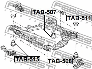 TAB-515 FEBEST Подвеска, вспомогательная рама / агрегатная опора (фото 2)